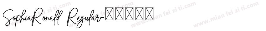 SophiaRonald Regular字体转换
